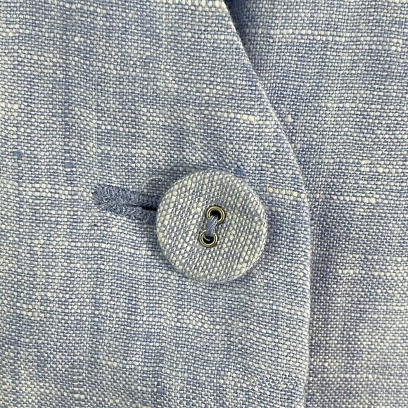 Quince Womens XL 100% European Linen Vest Blue Button Up Sleeveless Sustainable - Picture 11 of 11